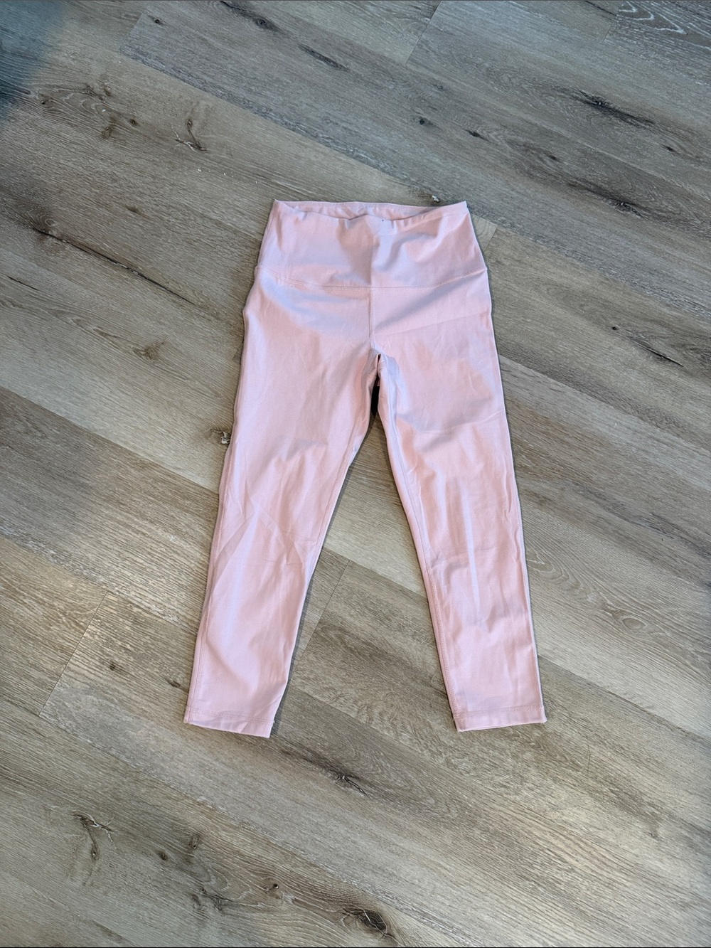 Zella Soft Pink Seamless High-Waist capri Leggings